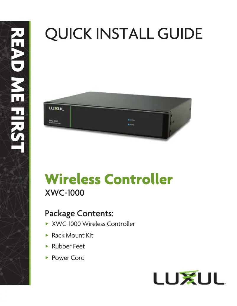 Imagen de la primera página del manual del dispositivo XWC-1000