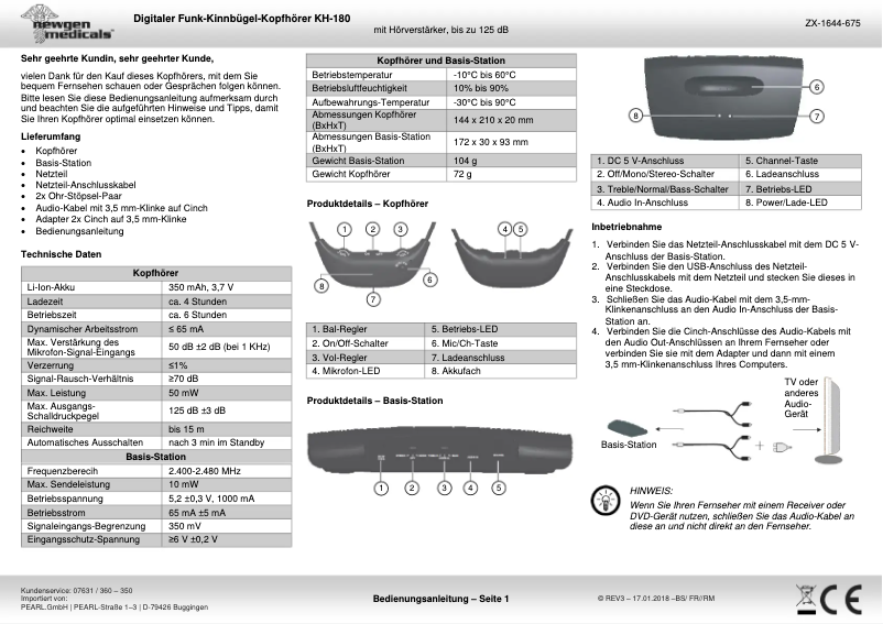 Página 1 del manual Manual de usuario Newgen Medicals KH-180