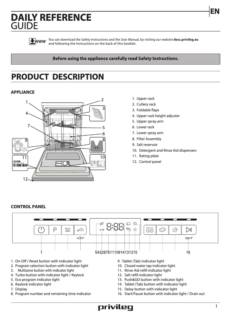 Imagen de la primera página del manual del dispositivo RBO 3T131 A F X