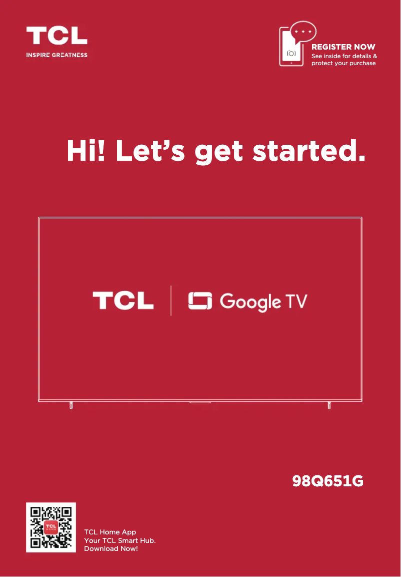 Página 1 del manual Manual de usuario TCL 98Q651G