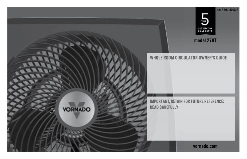 Página nº 1 - Manual de usuario Vornado 279T