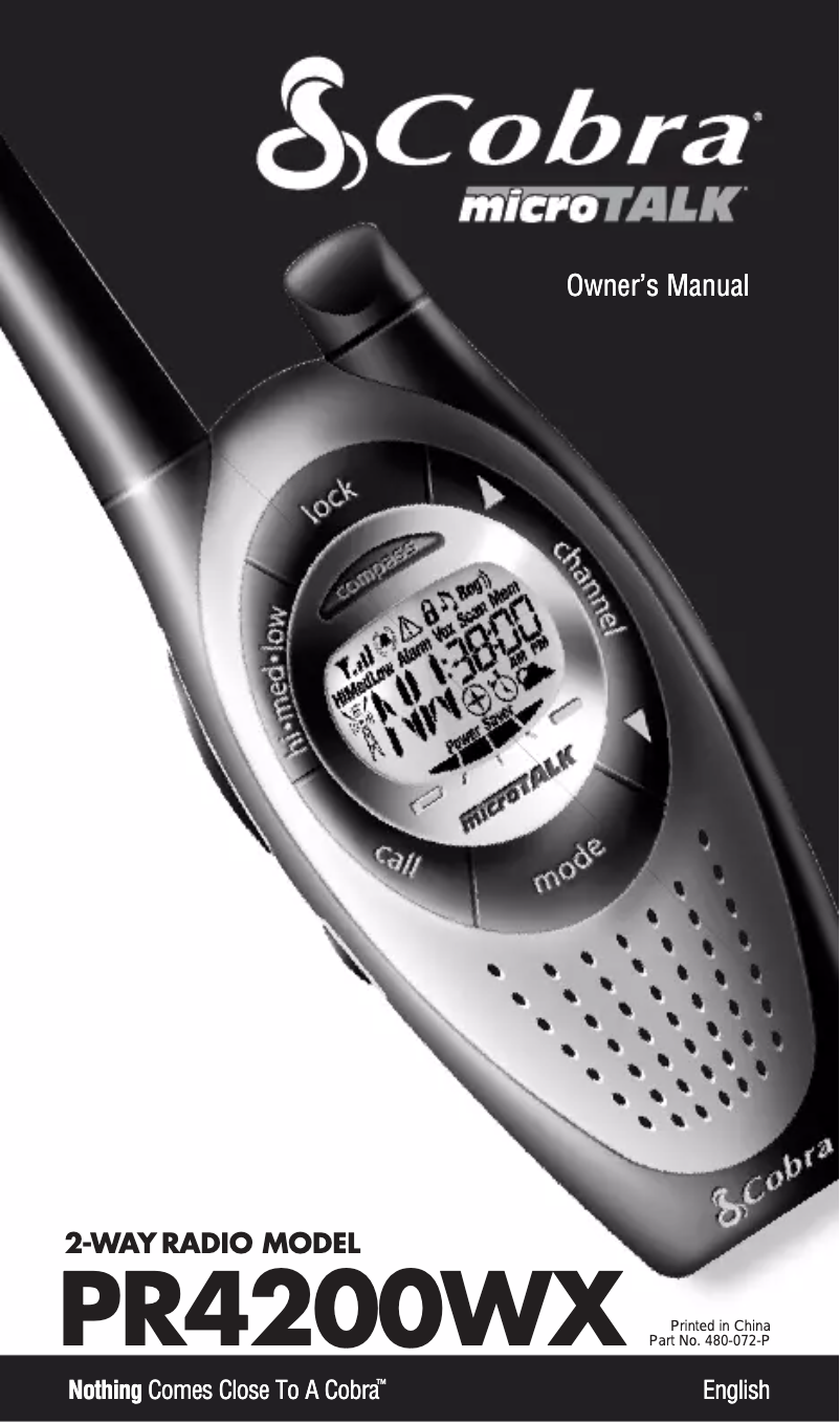 Imagen de la primera página del manual del dispositivo MicroTalk PR42002WXVP