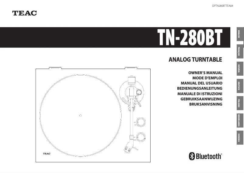 Página 1 del manual Manual de usuario Teac TN-280BT