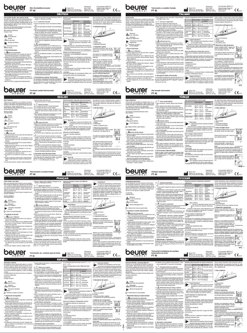 Imagen de la primera página del manual del dispositivo FT 45