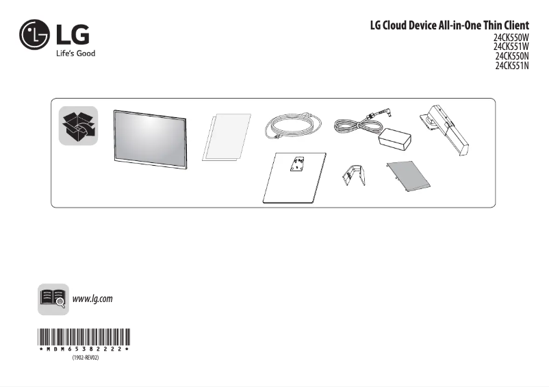 Imagen de la primera página del manual del dispositivo 24CK550W
