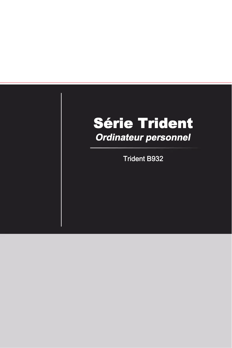 Imagen de la primera página del manual del dispositivo Trident 3 Arctic