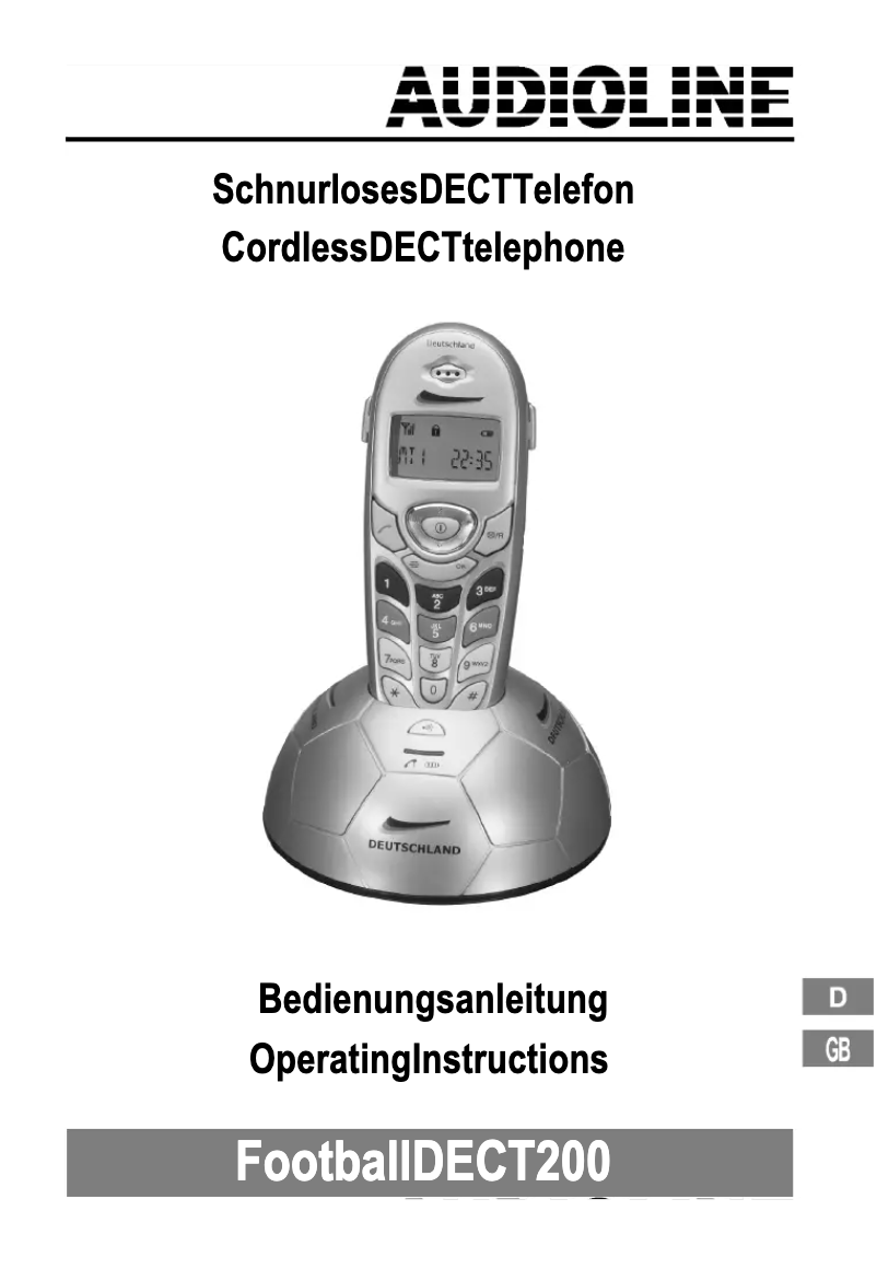 Imagen de la primera página del manual del dispositivo Football DECT200