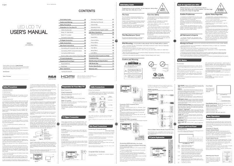 Imagen de la primera página del manual del dispositivo LED32B30RQ