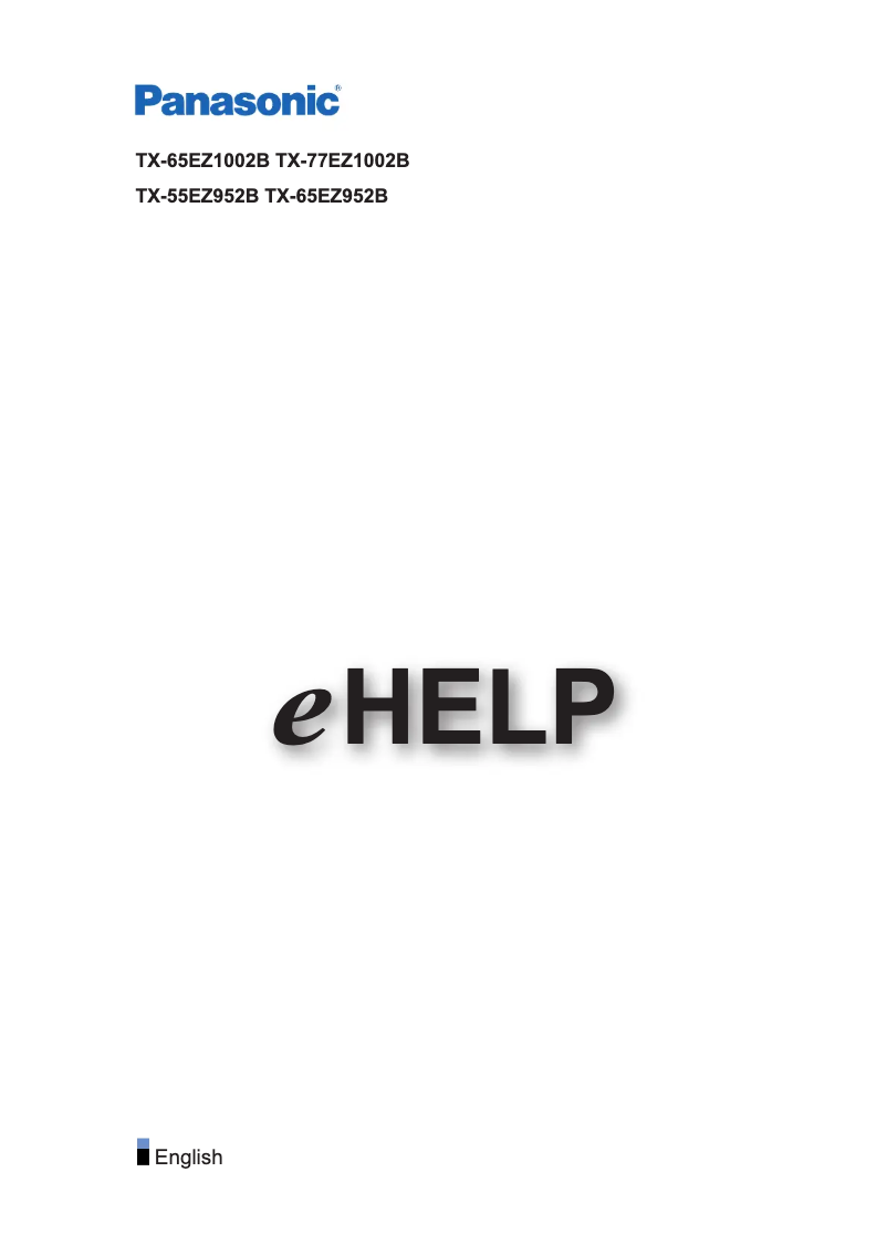 Página 1 del manual Manual de usuario Panasonic TX-55EZ952B