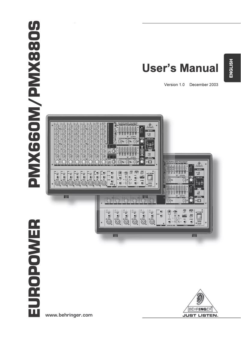 Imagen de la primera página del manual del dispositivo Europower PMX660M
