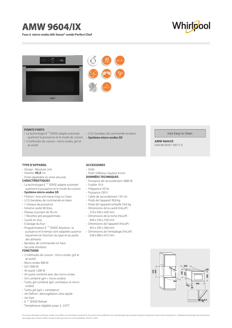 Imagen de la primera página del manual del dispositivo AMW 9604/IX