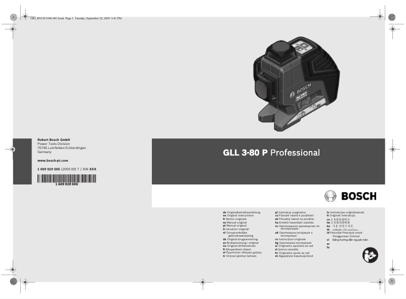 Página nº 1 - Manual de usuario Bosch GLL 3-80 P Professional