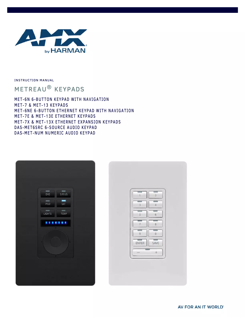 Imagen de la primera página del manual del dispositivo Metreau MET-13E