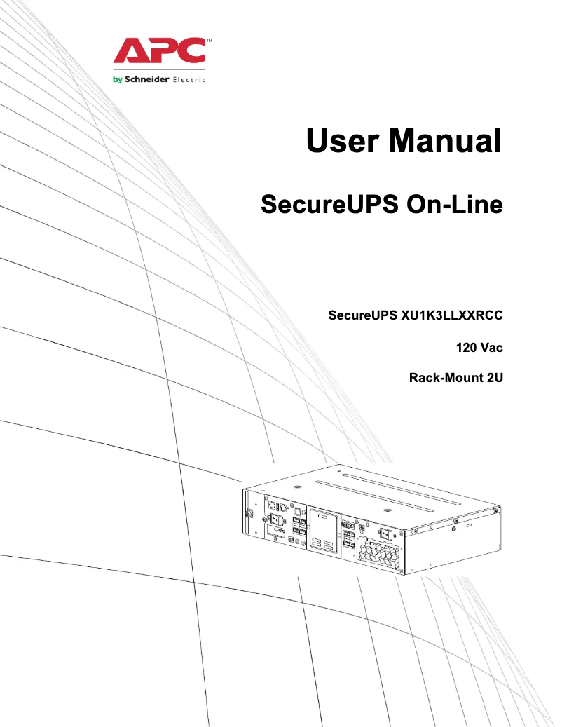 Página 1 del manual Manual de usuario APC SecureUPS XU1K3LLXXRCC