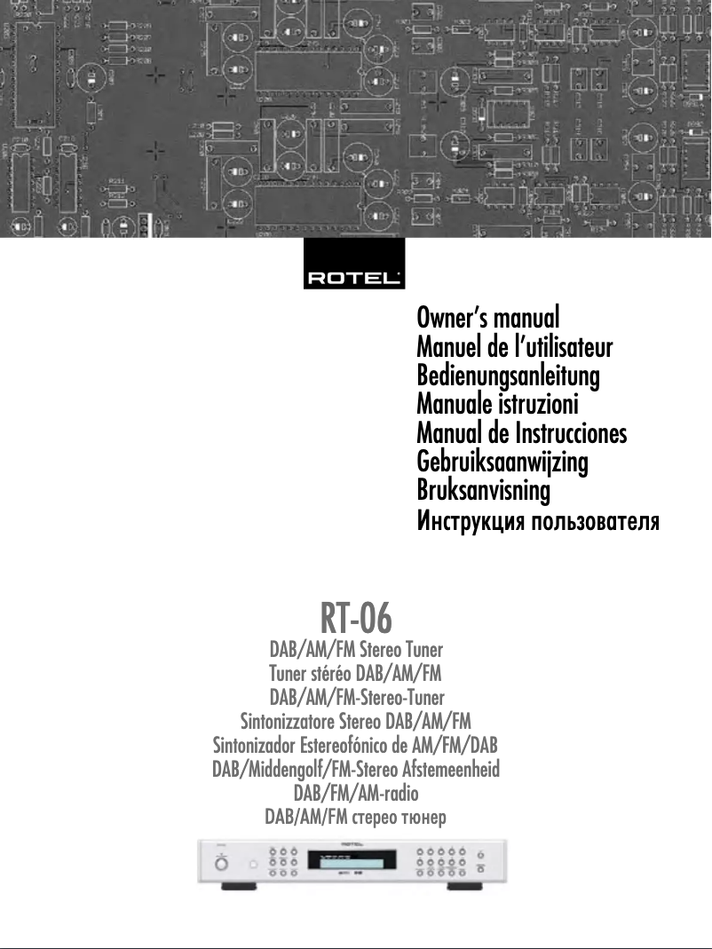 Imagen de la primera página del manual del dispositivo RT-06