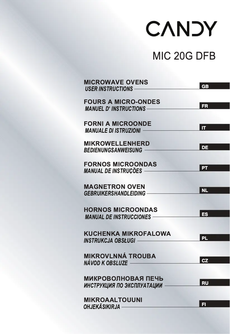 Imagen de la primera página del manual del dispositivo MIC20GDFBA