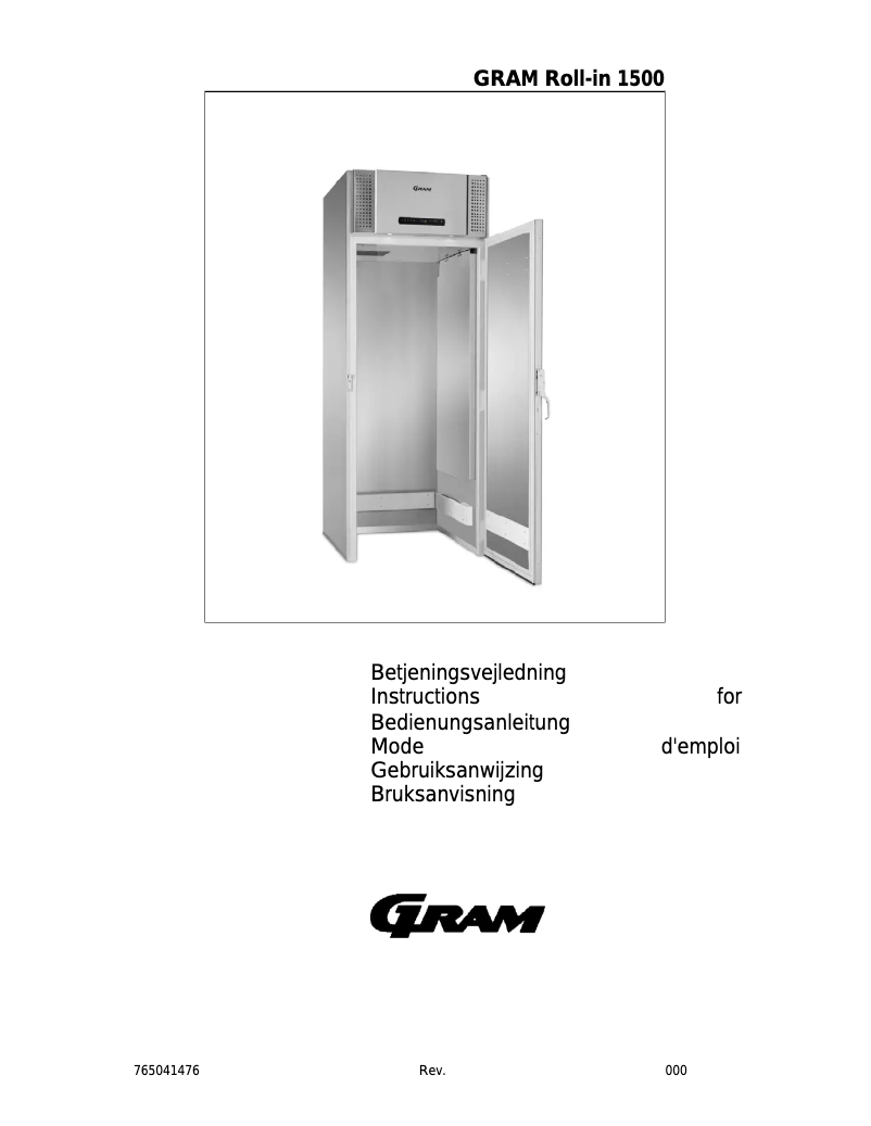 Página nº 1 - Manual de usuario Gram Roll-in 1500