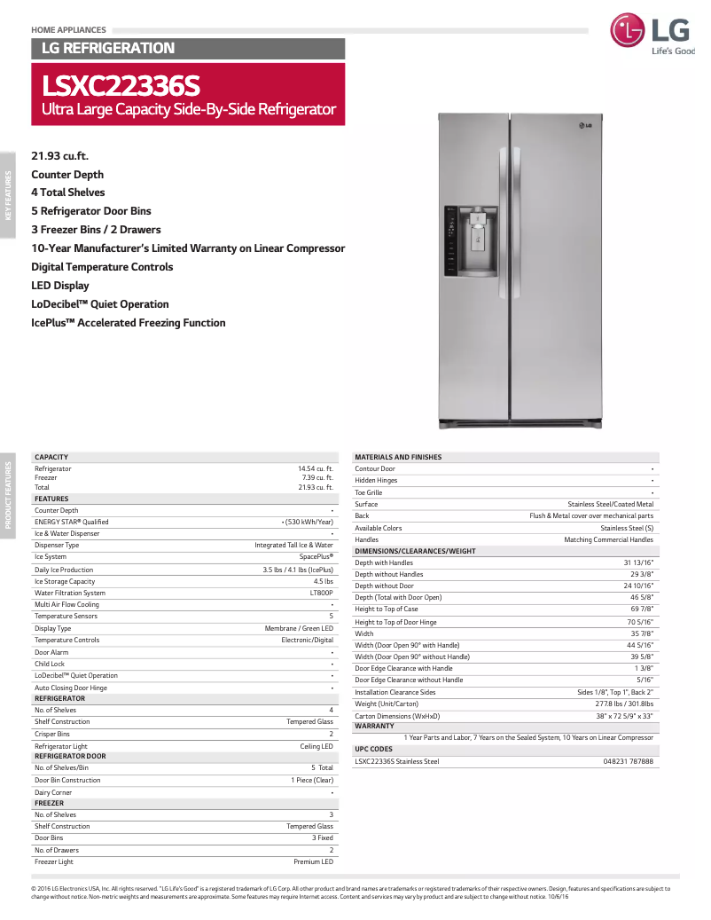 Imagen de la primera página del manual del dispositivo LSXC22336