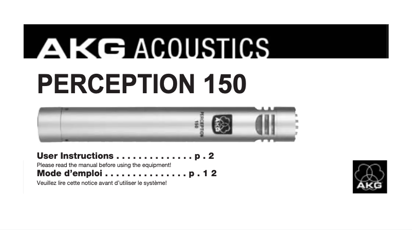 Página 1 del manual Manual de usuario AKG Perception 150