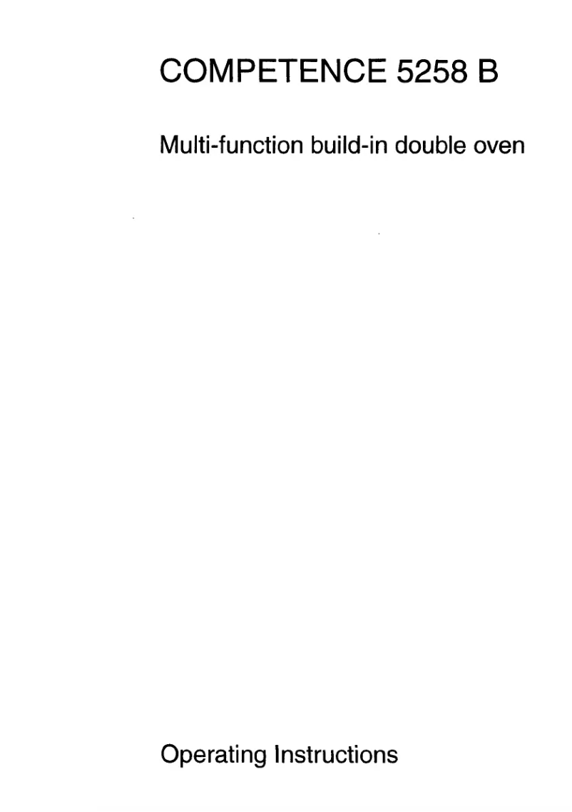 Imagen de la primera página del manual del dispositivo Competence 5258 W