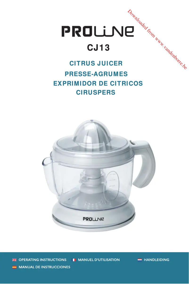 Página 1 del manual Manual de usuario Proline CJ13