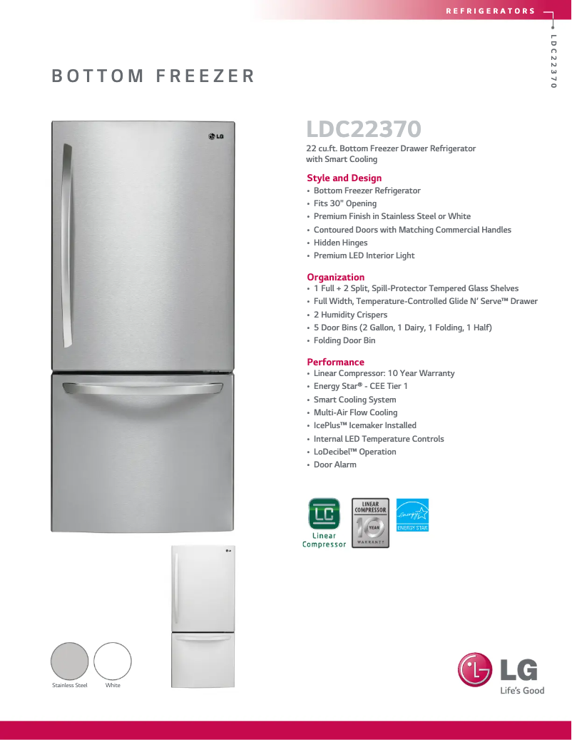 Imagen de la primera página del manual del dispositivo LDC22370ST