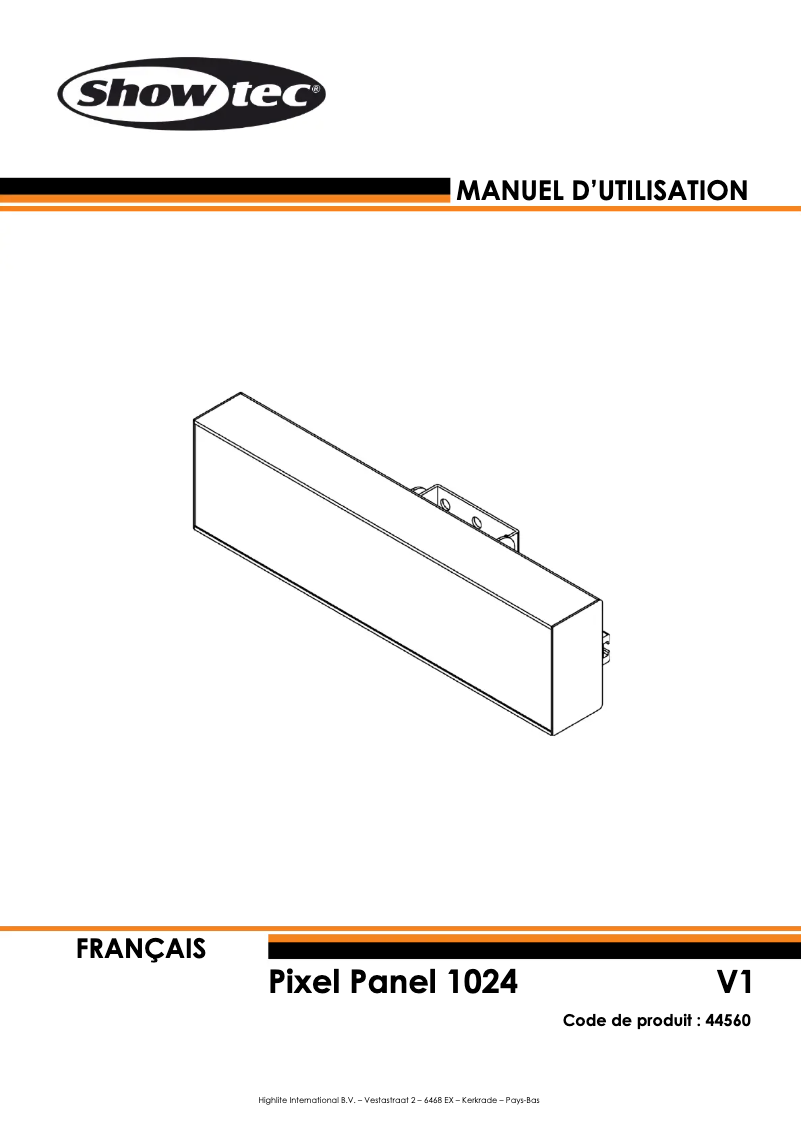 Imagen de la primera página del manual del dispositivo Pixel Panel 1024