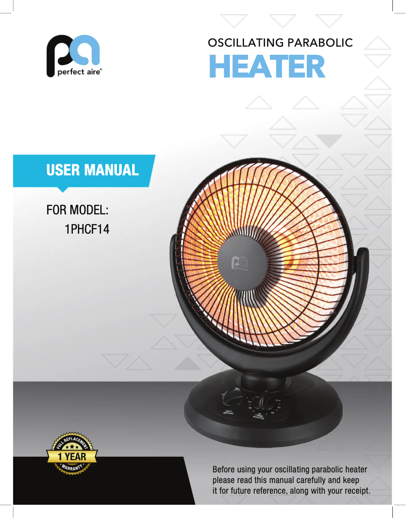 Página 1 del manual Manual de usuario Perfect Aire 1PHCF14