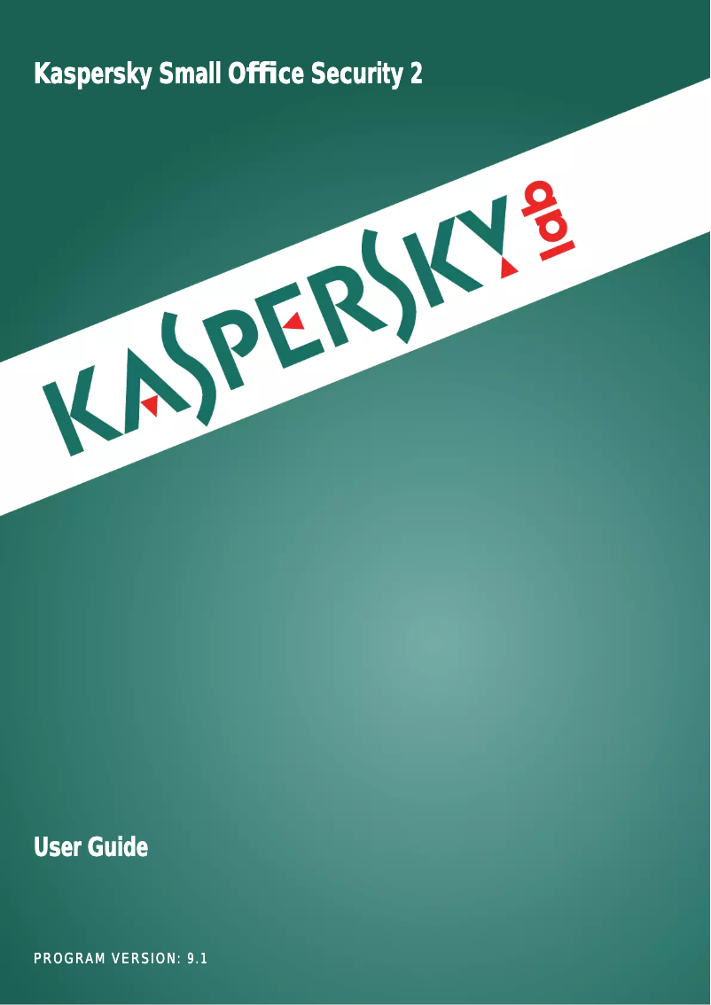 Página 1 del manual Manual de usuario Kaspersky Lab Small Office Security 2