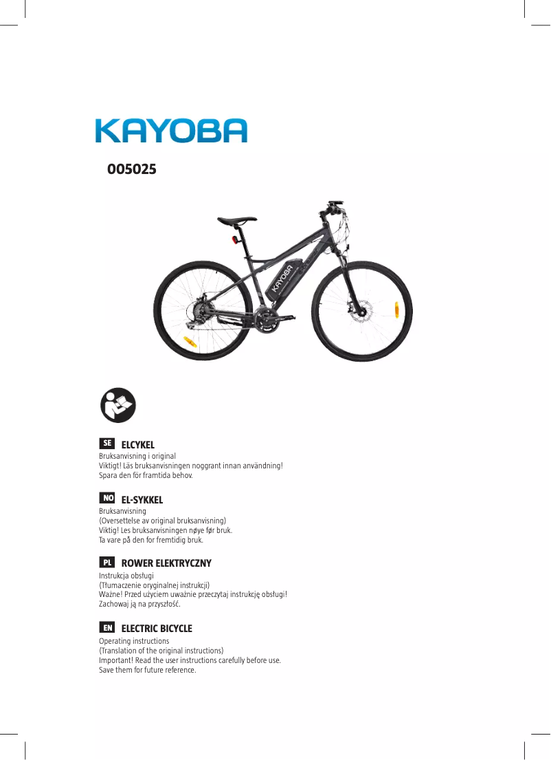 Página nº 1 - Manual de usuario Kayoba 005-025