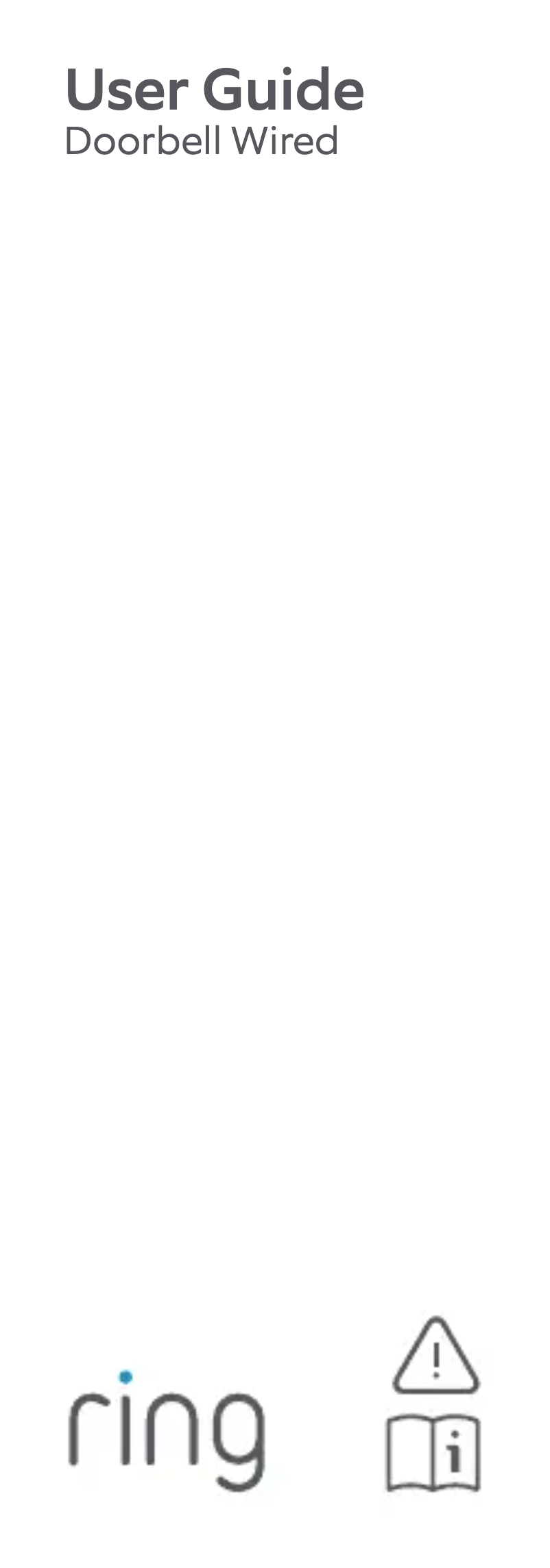 Imagen de la primera página del manual del dispositivo Video Doorbell Wired