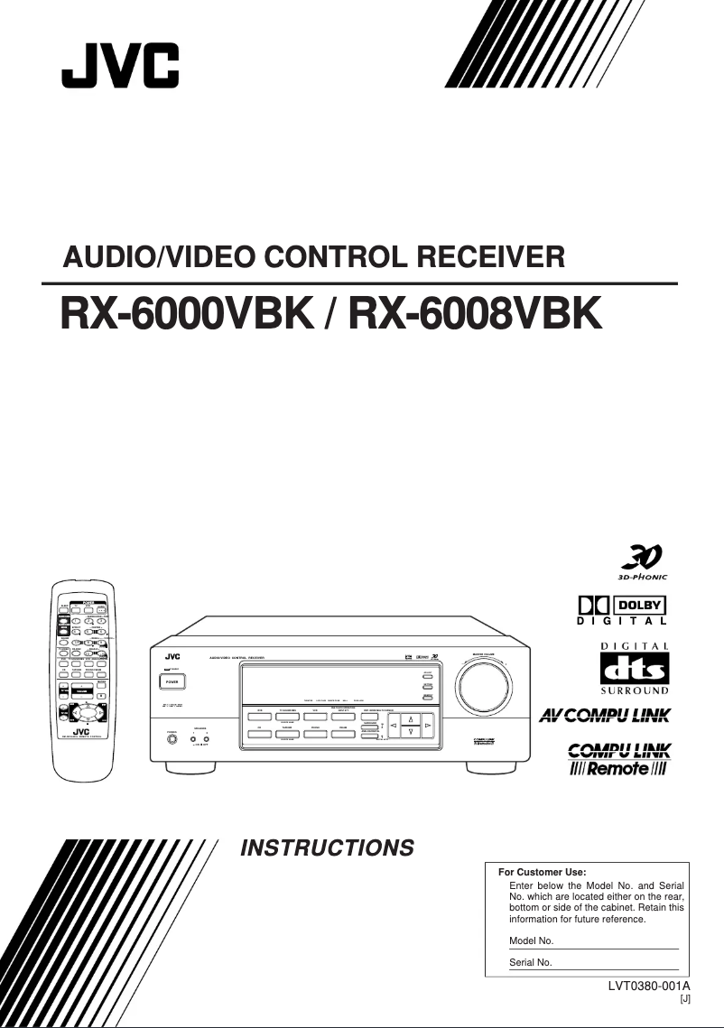 Imagen de la primera página del manual del dispositivo RX-6000VBK