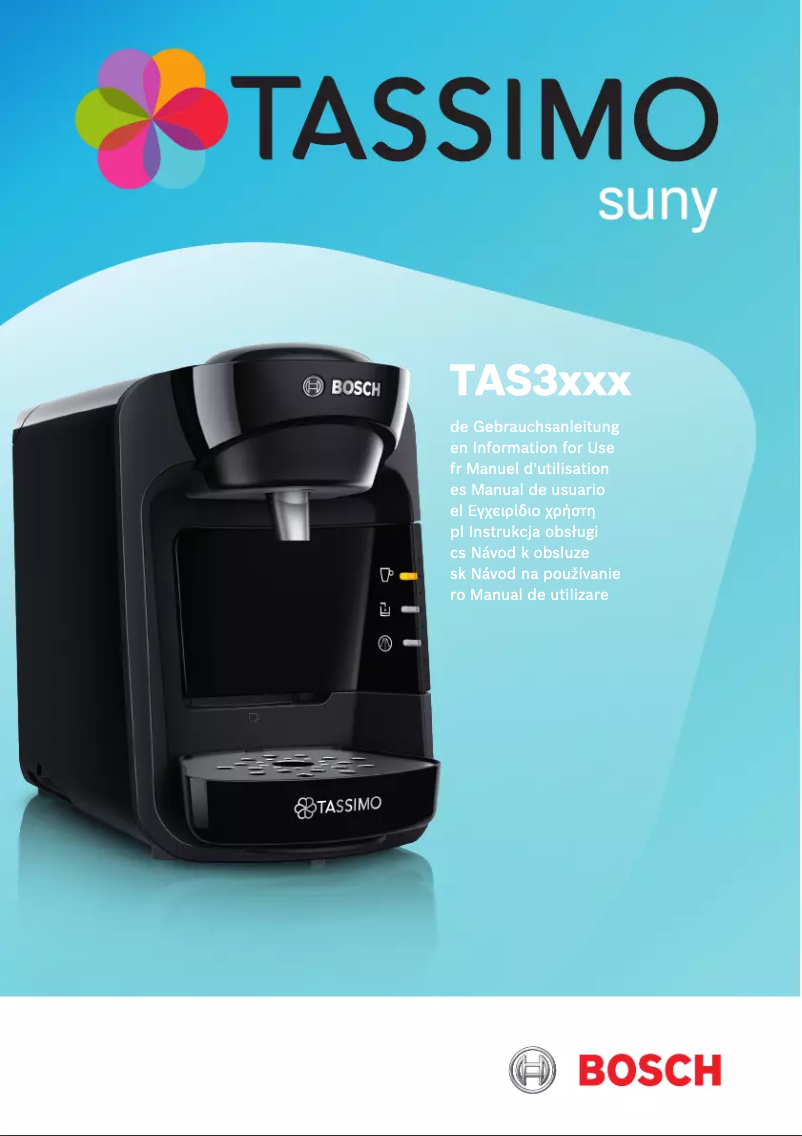 Página nº 1 - Manual de usuario Bosch Tassimo Suny TAS3102
