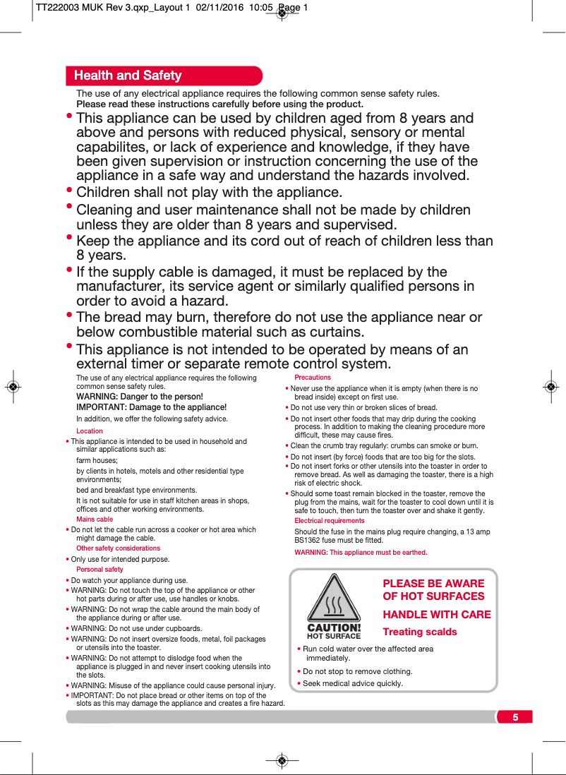 Imagen de la primera página del manual del dispositivo Accents Special Edition