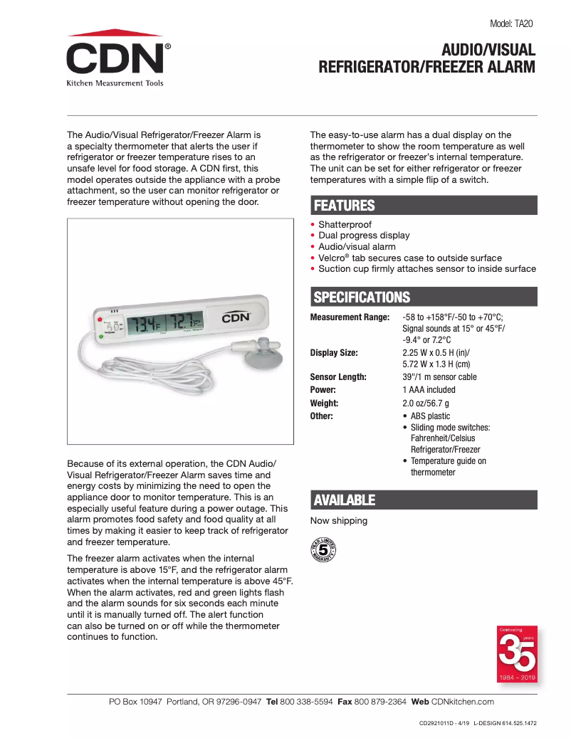 Página 1 del manual Manual de usuario CDN TA20