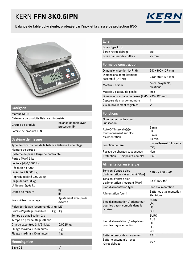 Imagen de la primera página del manual del dispositivo FFN 3K0.5IPN