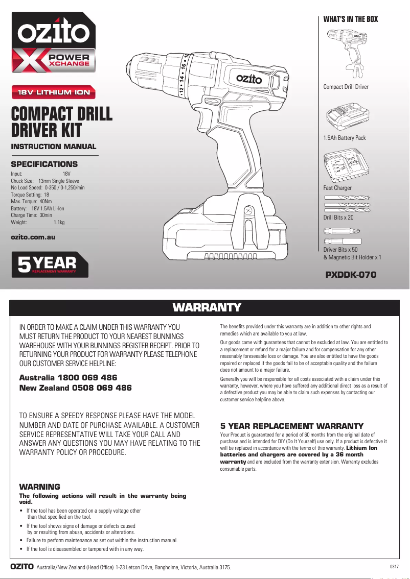 Imagen de la primera página del manual del dispositivo PXDDK-070
