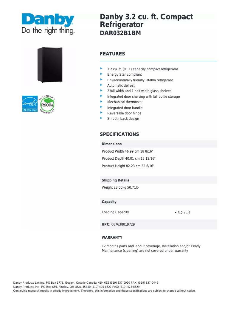 Imagen de la primera página del manual del dispositivo DAR032B1BM