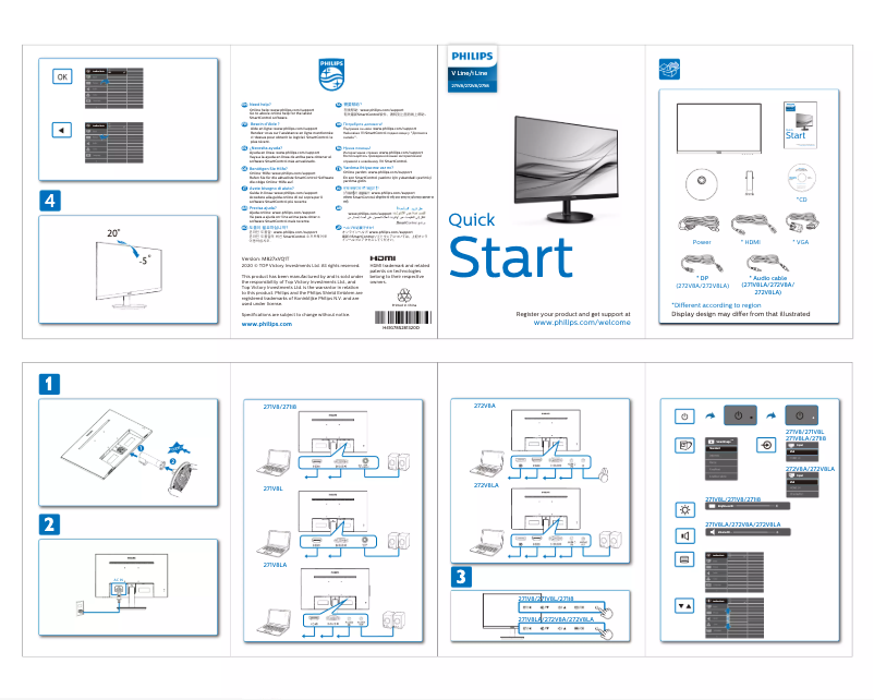 Imagen de la primera página del manual del dispositivo V Line 272V8LA