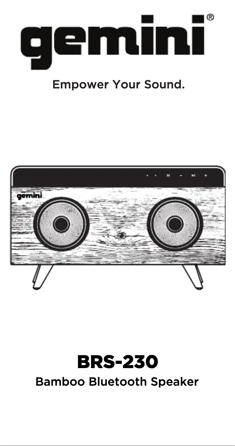 Página 1 del manual Manual de usuario Gemini BRS-230