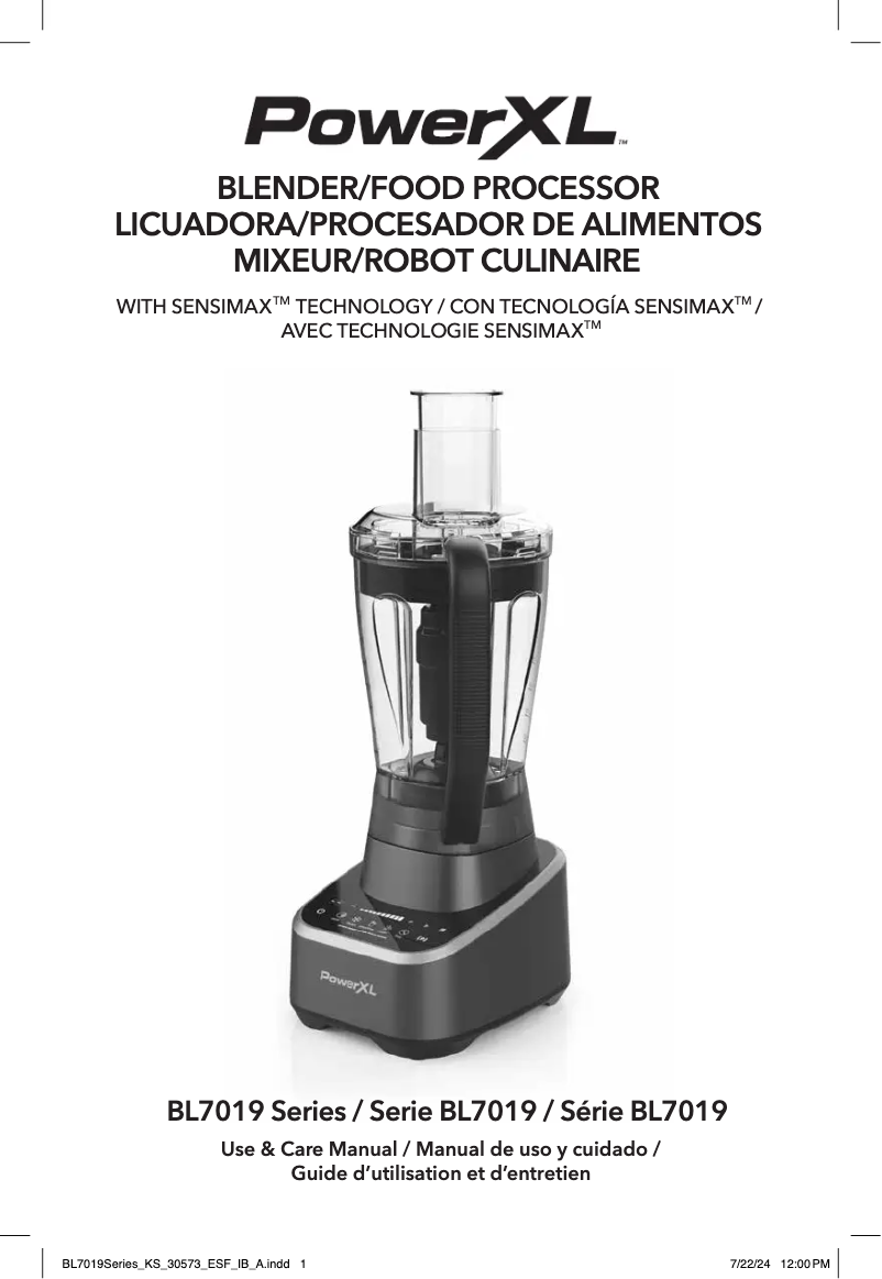 Imagen de la primera página del manual del dispositivo BL7019