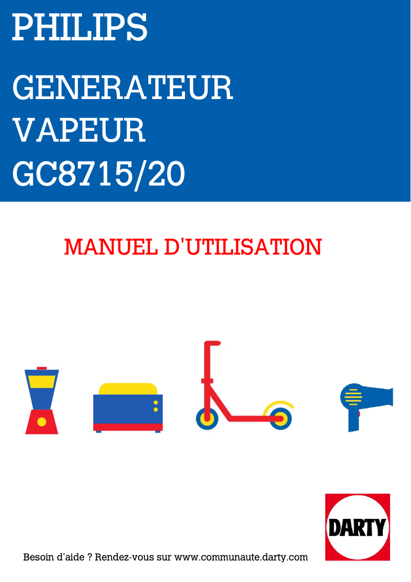 Imagen de la primera página del manual del dispositivo PerfectCare Performer GC8715