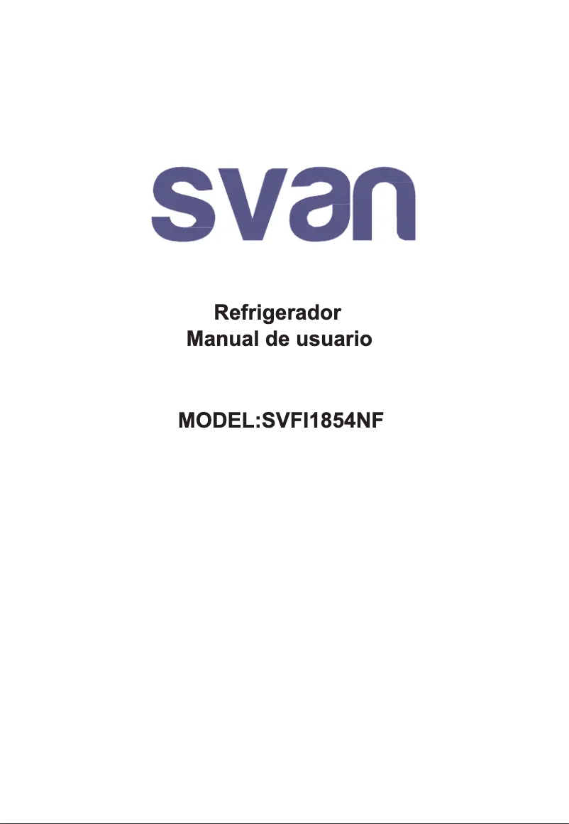 Página 1 del manual Manual de usuario SVAN SVFI1854NF