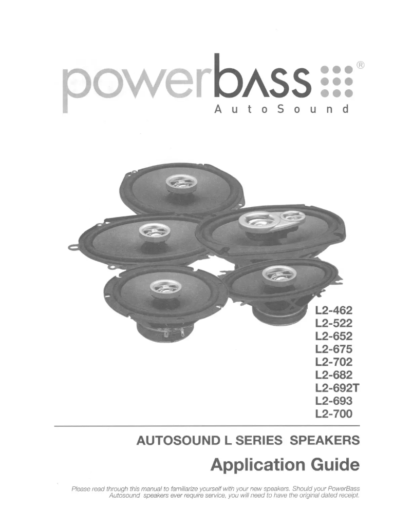 Página 1 del manual Manual de usuario PowerBass L2-692T