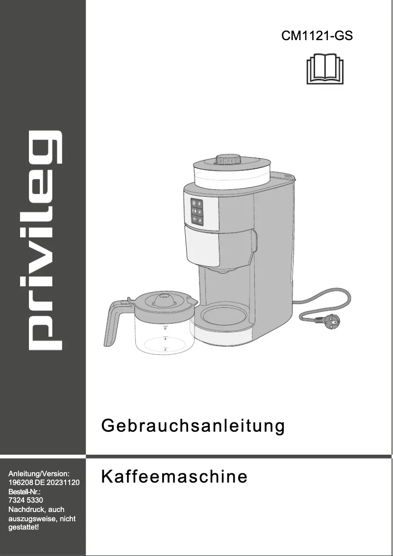 Imagen de la primera página del manual del dispositivo CM1121-GS