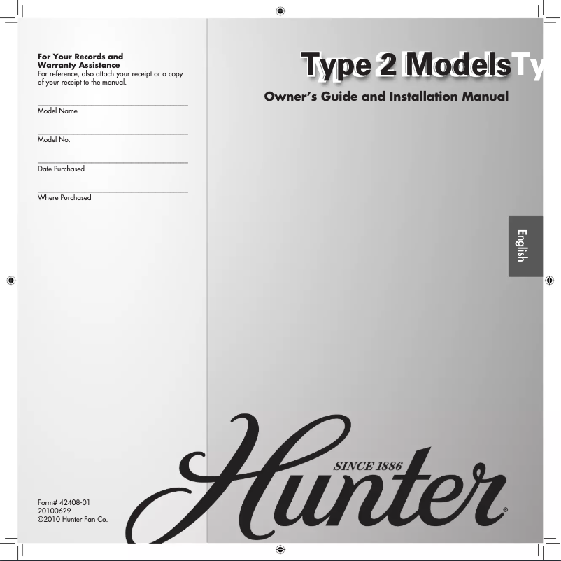 Página 1 del manual Manual de usuario Hunter Brookline