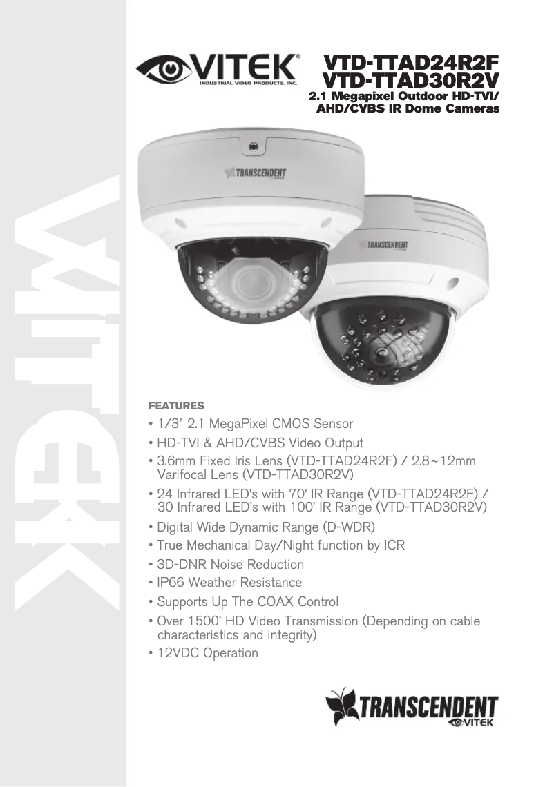 Página 1 del manual Manual de usuario Vitek VTD-TTAD24R2F