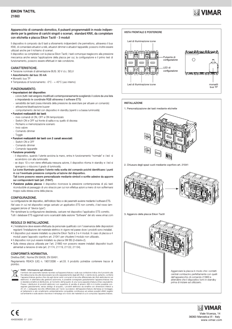 Imagen de la primera página del manual del dispositivo 21860