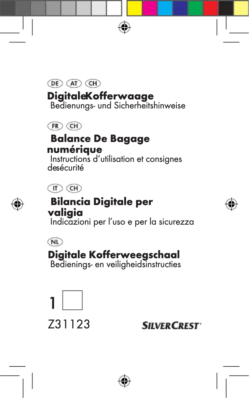 Imagen de la primera página del manual del dispositivo Z31123