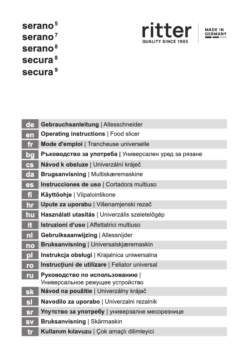 Imagen de la primera página del manual del dispositivo Sarano 8